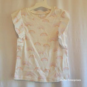 Brand New Grayson Mini Sleeveless Rainbow Ruffle Top 5T NEW WITH TAGS
